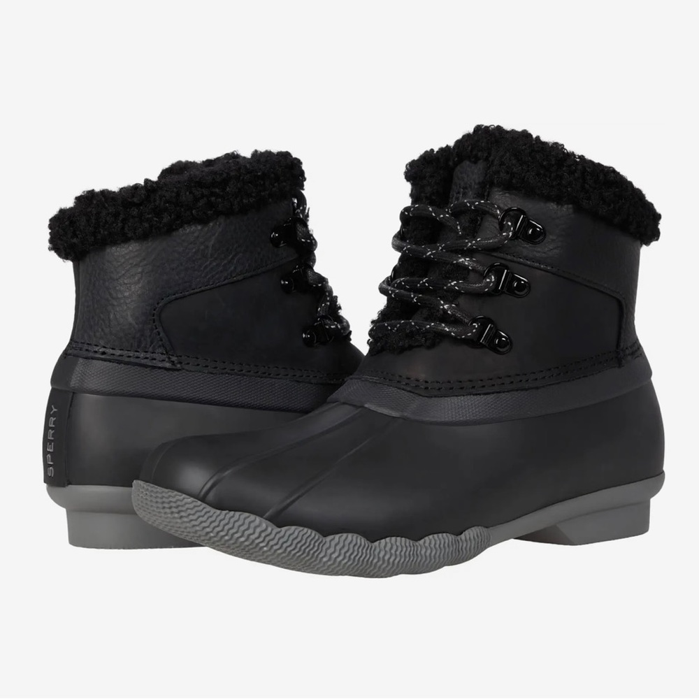 Sperry Saltwater Alpine Leather Black Duck Boot